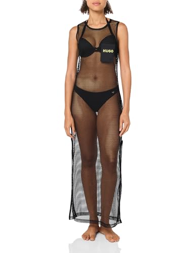 HUGO womens Hazel Sheer Tube Dress Coverup, Black Pepper, S