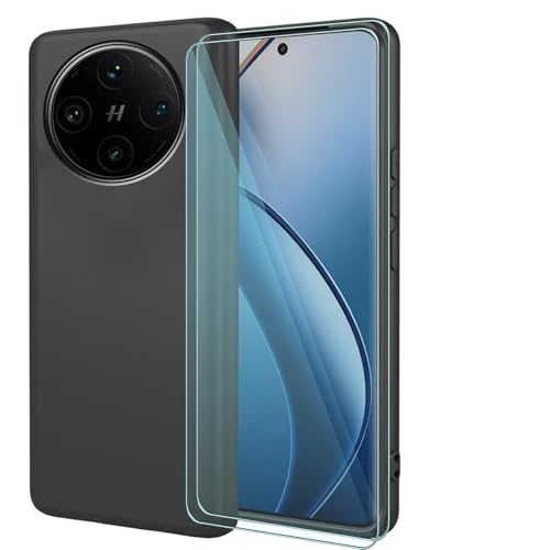 FortiCase Funda para TCL NxtPaper 60 Ultra con 2 Piezas Protector Pantalla,Templados 9H,Ultrafina Suave TPU Caso,Antigolpes Suave Case,Cover para TCL NxtPaper 60 Ultra,Negro - 2G