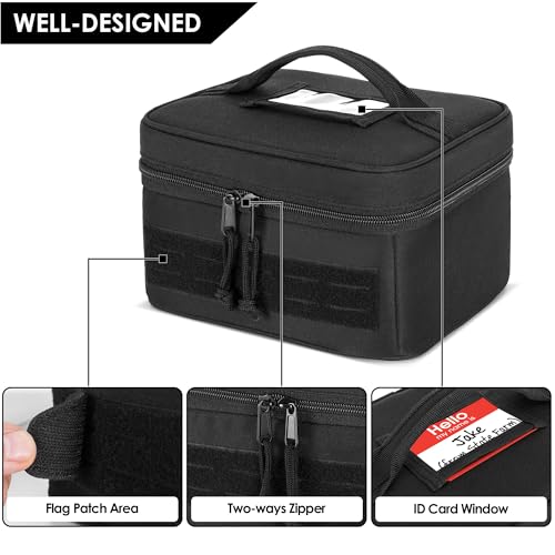 GOBUROS Tragetasche für Ohrenschützer und Brillen zum Schießen, weiche schützende Tragetasche für Ohrenschützer und Schießbrillen, universelle Ohrenschützertasche für Jagdschießen