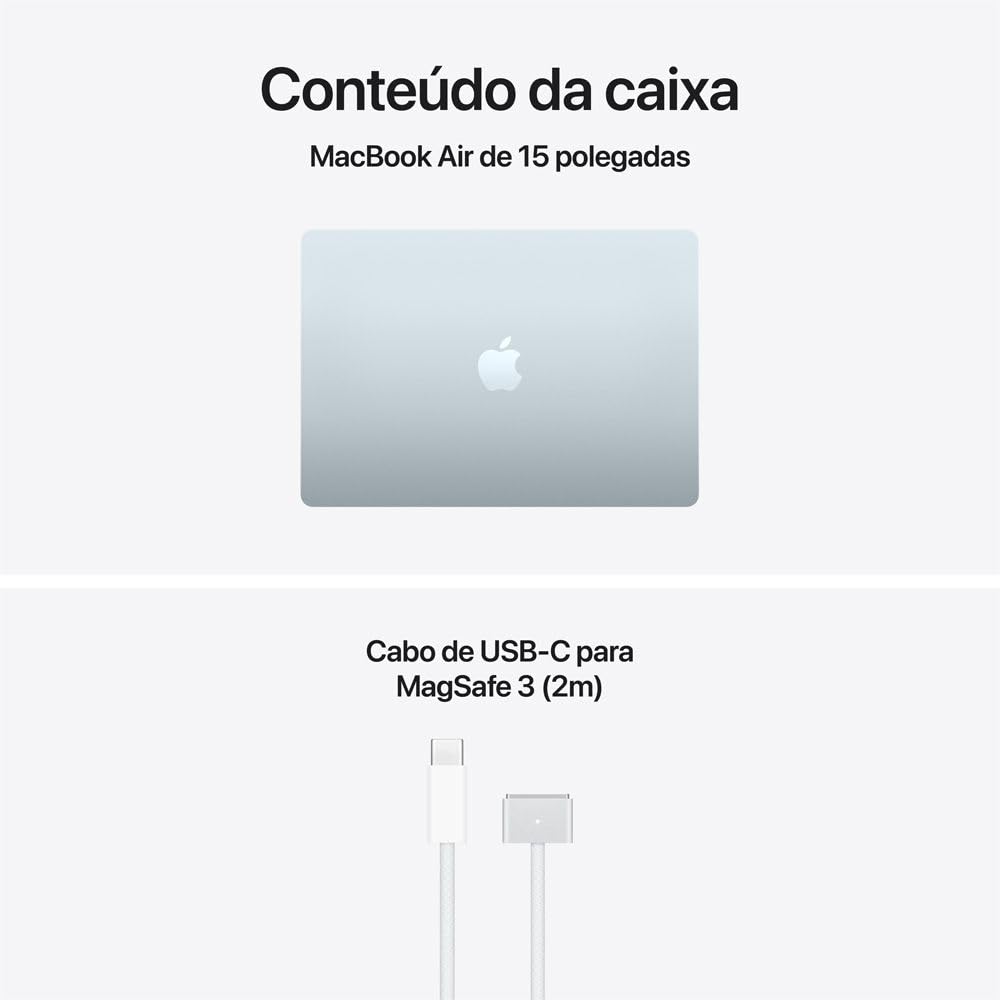 Apple 2026 MacBook Air (de 15 polegadas, Chip M5 da Apple com CPU