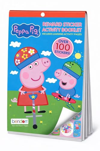 Peppa Pig Stickers | Peppa Pig Mini Coloring Book | Peppas Pigs Sticker Pad | Peppas Pigs Activity Books | Farm Animal Stickers for Kids | Over 100+ Stickers | 4 x 6 Booklet | Officially Licensed