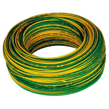 Cabo flexível LSZH (livre de halogénios) H07Z1-K(AS) 1 x 6 mm² 100 m (bicolor (amarelo/verde)) [Classe energética A]