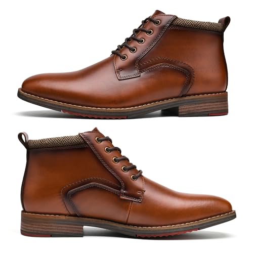 Image of Arkbird Men's Dress Boots Genuine Leather Cap Toe Ankle Boot with Side Zipper for Casual Business Formal Wear