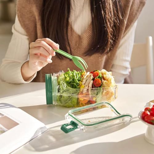 Pjjrdh Salad Pod,salad Pods,salade Pod Conteneurs Intervalle Plastique,dosette À Salade Verticale,boîte À Salade,bol À Salade Fraîche,étui À Sauce Anti-fuite,Bocaux À Salade,Récipient À Salade-A