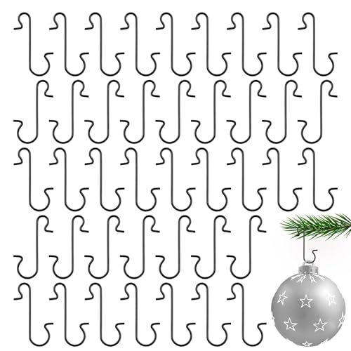 Christmas Ornament Hooks,Weihnachtsbaum Haken,Schwarz - 100 Stück...
