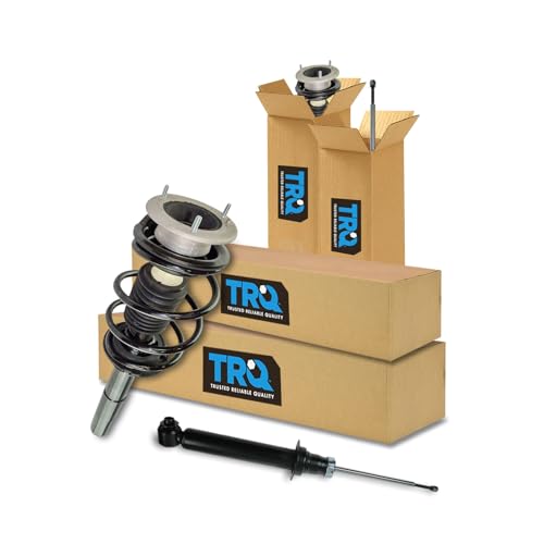 Image of TRQ Front and Rear Complete Strut Assembly & Shock Absorber Kit Complete Strut & Coil Spring Assembly Compatible with 2001-2003 BMW 525i 1997-2000 528i 530i