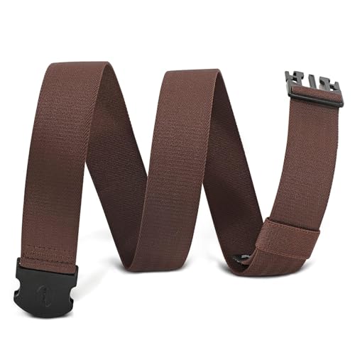 Image of WHIPPY Mens Elastic Stretch Belt Unisex Adventure Web Belt for Women Men with Non-Metal Buckle Adjustable Belts