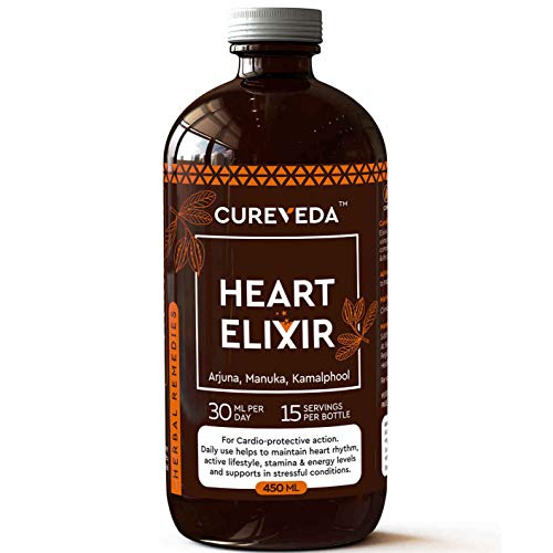 Cureveda? Herbal Heart Elixir (Arjuna, Manuka, Kamalphool) Heart Health 450ml Syrup Cureveda? Herbal Heart Elixir (Arjuna, Manuka, Kamalphool) Heart Health 450ml Syrup