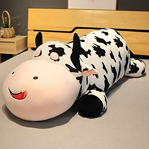 80-120 cm Dimensioni Giganti Sdraiato Mucca Cuscino Sonno Farcito Simpatico Animale Bovini Giocattoli di per Bambini Belle Neonate Regalo 120 cm