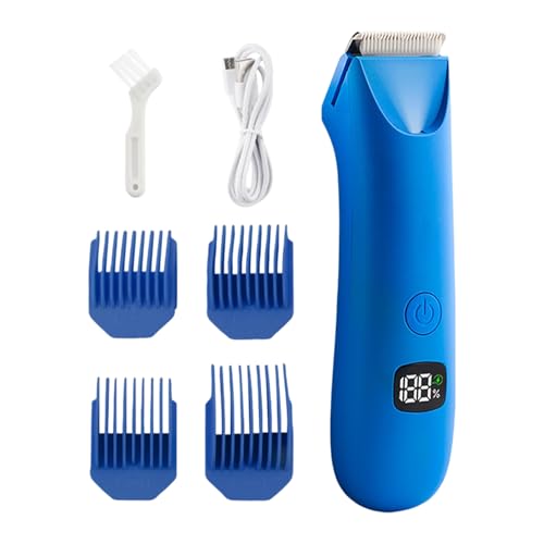 Dispositivo de corte corporal para hombres, cuidado personal eléctrico con pantalla digital, cortapelos corporales para hombres, para fiestas íntimas pubis espalda axilas pecho brazo