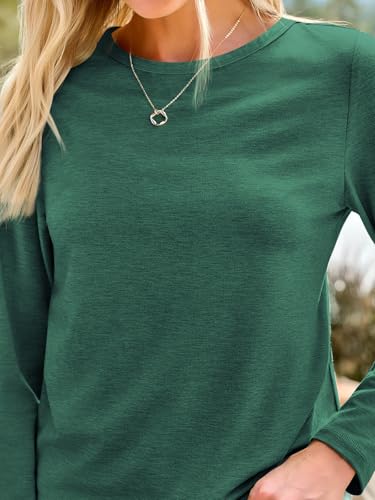 Image of AUTOMET Women's Long Sleeve Crewneck Shirts Casual Basic Tops