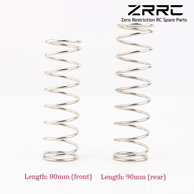ZRRC Hardened 2.0mm Shock Springs for Arrma 1/8 Kraton 1/7 Fireteam Upgrades, Replace ARA330780 ARA330782 - Heavy-Duty Performance, Enhanced Suspension Control (4-Pack)