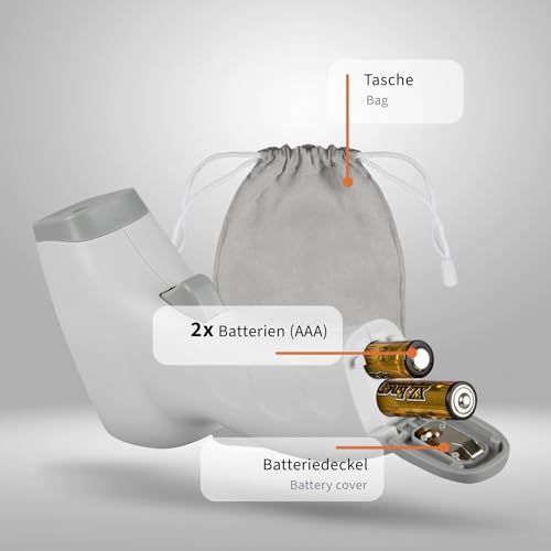 Pulox JPD-FR202 Infrarot-Fieberthermometer - Kontaktloses Stirn- und Oberflächen-Thermometer für...