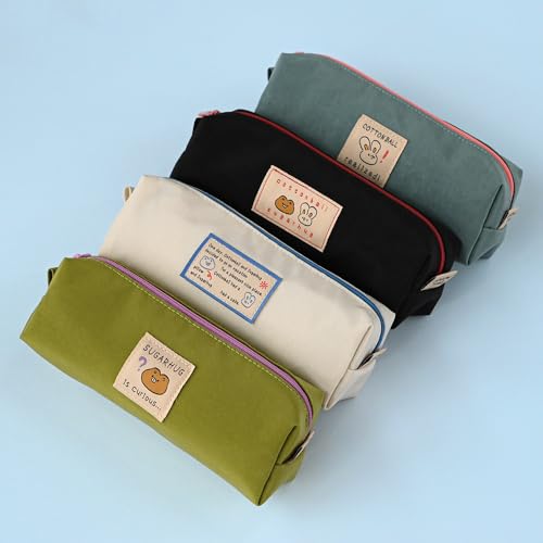 Image of Monolike Unmatched Friends Block Pencil Case, Black - Pencil Pouch, Portable Pencil Bag, Pencil Case, Office Pouch case, Soft
