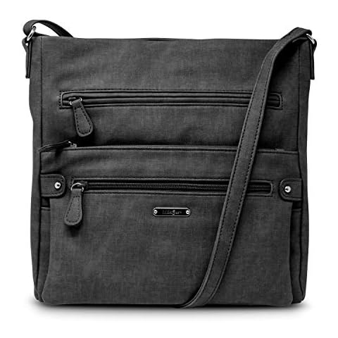 MultiSac Women's Bag Lorraine Crossbody, Black(Heirloom), One Size Cover