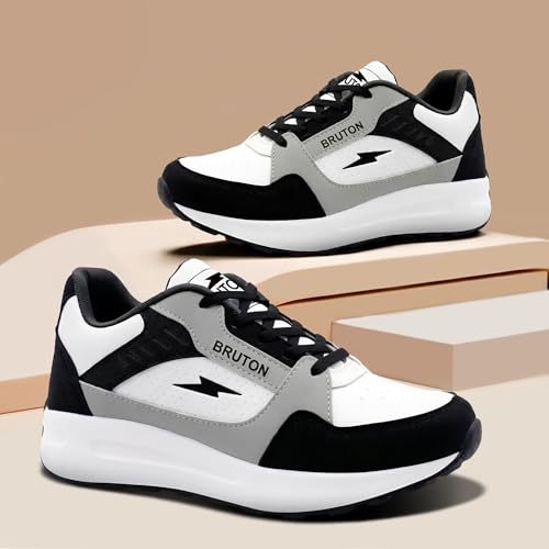 Image of BRUTON 619 Men's Running Shoes | Lightweight Sports Shoes for Men | Comfortable Walking Jogging Gym Shoes | Lace-Up Flexible Daily Use Footwear