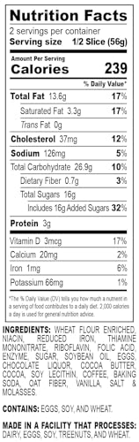 Image of Nadel - Naturally Delicious Cappuccino Chocolate Chip bread, Lunch snack breakfast bars coffee cake, Natural fresh brand mocha chocolate cake 24 pack