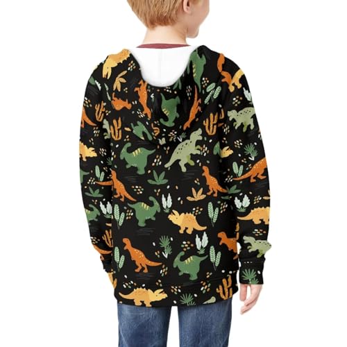 SEANATIVE Kids Zip Up Hooded Sweatshirt Long Sleeve Casual Sport Jacket with Pocket for Boys Girls4