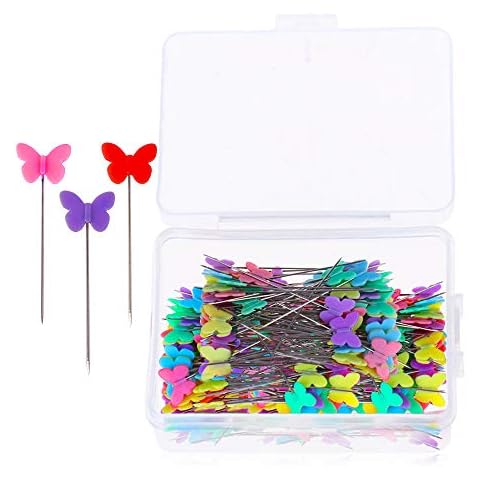 200Pcs Sewing Patchwork Pins, Button pins, Sewing pins Quilting, Flat Button Head Straight Pins DIY Projects Dressmaker Jewelry Decoration Cover
