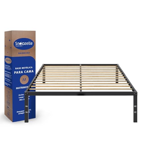 La Mejor Lista de Base de Fierro para Cama , tabla con los diez mejores. 42 Magma Life Base de Cama Matrimonial de Metal Resistente, Plataforma con Espacio de Almacenamiento, Fácil Armado, Soporte Antideslizante para Colchón, Diseño Moderno y Duradero,...