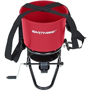 EarthWay 3100 40 LB (18 KG) Professional Chest Mount Hand Crank Broadcast Spreader Including Even Spread Technology, Comfortable & Adjustable Harness Strap and Rain Cover