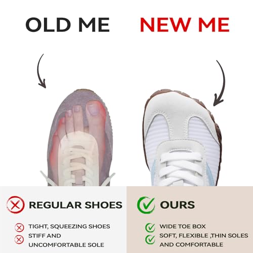 Image of Barefoot Shoes Women Casual Sneakers,Wide Toe Box Shoes Women Zero Drop Barefoot Shoe Men,Minimalist Trail Running Shoe,Non-Slip Lightweight Breathable Comfortable Fashion Walking Hiking Shoes Unisex