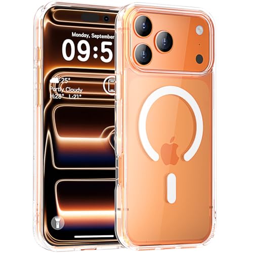 Image of MOCCA Magnetic for iPhone 17 Pro Max Case, (Compatible with Magsafe) (16FT Military Grade Protection) Full Camera Protection Anti-Fingerprint Slim Shockproof Protective Phone Cover 6.9 inch, Clear