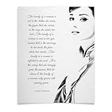 The Beauty of a Woman Wall Art Print – 8x10 Unframed Inspirational Quote Poster – Elegant Feminine Home Décor for Bedroom, Office, or Living Room – Meaningful Gift for Women, Mom, or Friend