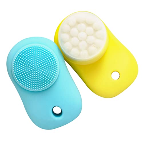 Mikinona Cleansing Facial Brush for Women 2pc Set Silicone Face Cleansing Brush Gentle Exfoliating Tool for Sensitive Skin