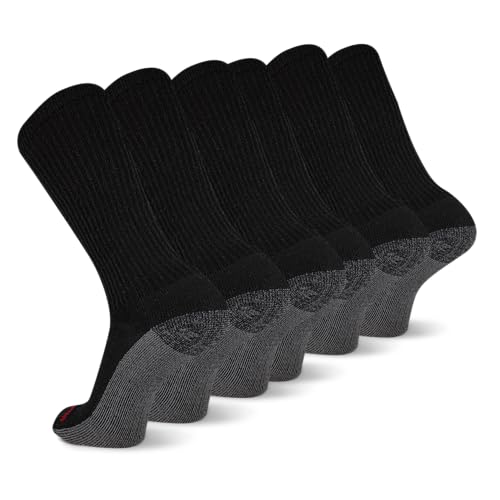 Wolverine Men's Cotton Comfort Over the Calf Socks - 6 Pairs, Breathable Arch Support2