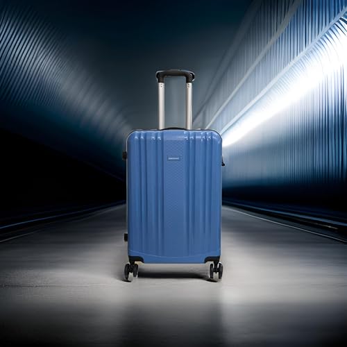 Image of Aristocrat Fortuner Check-in 65 Cm(Medium) Polypropylene 360 Degree 8 Wheels Trolley Bag for Travel Hard Case Luggage, Lightweight with TSA Lock & Robust Trolley with 3 Yrs Warranty (Ocean Blue)