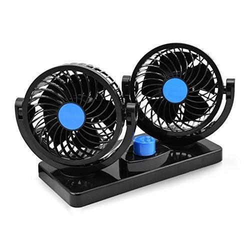 NITYANSH ENTERPRRIES 12V 360 Degree Rotatable Dual Head Dashboard Auto Cooling Air/Car Fan (Black) for -ALL CAR-image-32