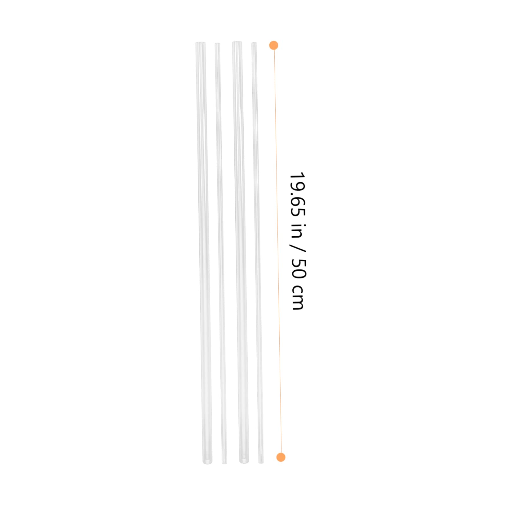 Cabilock 2sets 4pcs Clear Tubing Transparent Round Tubes for Crafts Medical Aquariums Lightweight Easy to Use Various 4pcs*2