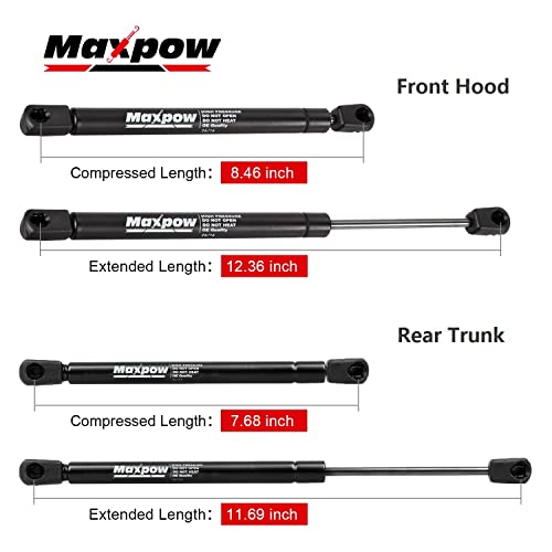 Maxpow Front Hood And Rear Trunk Struts Lift Supports Arms Compatible With 300 2005 2006 2007 2008, Pack Of 4, 6405 Sg414051Kit3 #TOP1