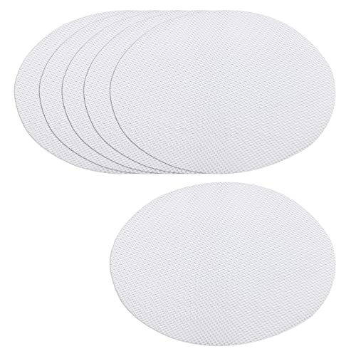 CLVPAI Dim Sum Vaporera Papeles-Forros al Vapor de Silicona,malla de suma tenue,para moños al vapor, albóndigas (32cm, Silicona redonda)