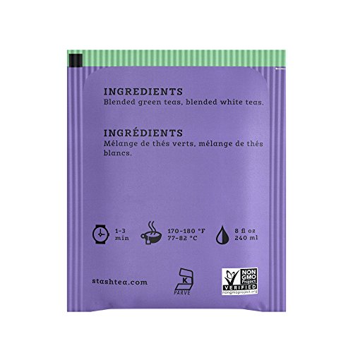 Image of Stash Tea Green & White Fusion Green Tea - Caffeinated, Non-GMO Project Verified Premium Tea with No Artificial Ingredients, 18 Count (Pack of 6) - 108 Bags Total