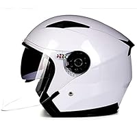 3/4 Motorcycle Jet Style Half Helmet Open Helmet ECE Approved For Adult Men Women Moped Scooter Crash Helmets With Double Sun Visor Helmet G,XXL=60~61CM