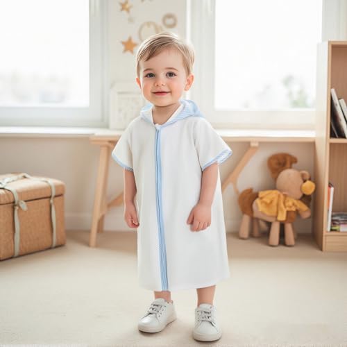 Image of Kids Toddler Swim Cover Up Girls Boys Beach Swimsuit Coverup Terry Zipper Bathing Suit Cover Ups Swimwear