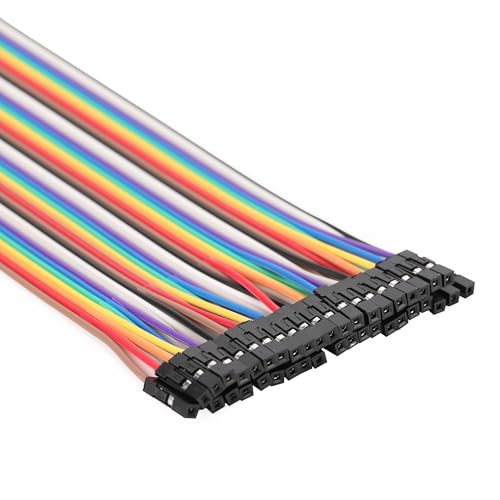 Image of WWZMDiB Breadboard Jumper Wires Compatible with for Arduino Raspberry Pi ESP32 Multicolored Dupont Cable Wire (120 pin Assorted (40pin F-F /40pin M-M /40pin M-F), 8 inches (20cm)) (Pack of 2)