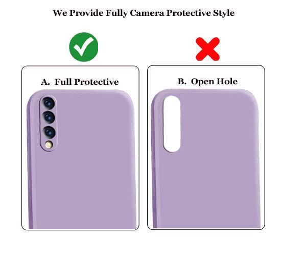 Image of A rtistque Liquid TPU Silicone Matte Shockproof Flexible with Camera Protection Soft Back Cover Case for Samsung Galaxy A50 || A50s || A30s - Purple