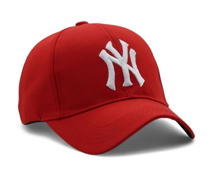 Goodfriends NY Embroidered Baseball Cap, Red with Adjustable Back Strap | 3D Embroidery, Structured Crown, Metal Buckle Closure, Unisex Style, Curved Brim-image-39