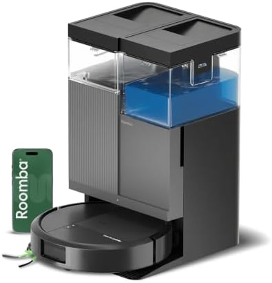 iRobot Roomba Plus 415 Robot Vacuum & Mop Combo, 20,000Pa Suction, 90 Days Self-Emptying, Multifunction Dock, Self-Cleaning & Hot Dry, Smart Obstacle Avoidance, Lifting Spinning Mops, Ideal for Pets