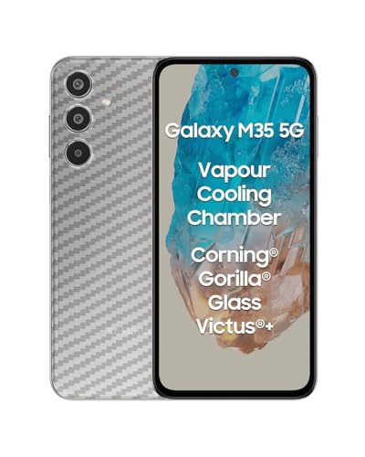 Image of Compatible with Samsung Galaxy M35 5G Back Skin Sticker /Vinyl wrap /Protective Film Mobile Skin Carbon Fiber Transparent by Candeal Mizhan (only Back)