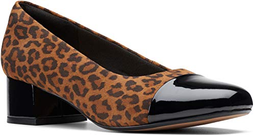 Image of Clarks Women's Clarks Women's Marilyn Sara - Dark Tan Leopard Suede - 9.5w