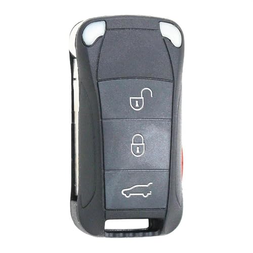 Coque de clé de voiture boîtier télécommande rabattable pour Cayenne 2004-2011 4 boutons