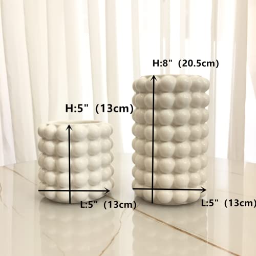 Anding White Vase. Flowers. White Ceramic Vase For Home Decor. Pampas Grass Vase. Boho Vase.modern Vase. Decorative Vase For Home Decor. Clay Vase Flowerpot (A9911L White Big) #TOP4