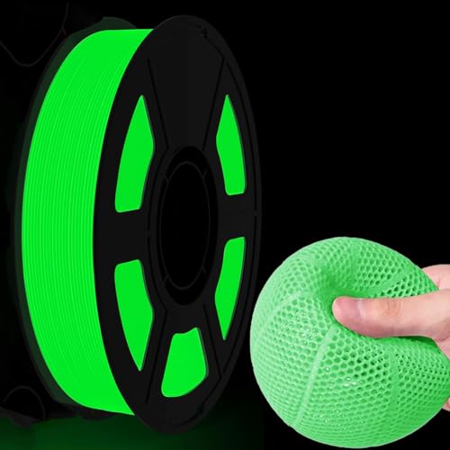 Image of Glow in The Dark TPU 95A 3D Printer Filament 1.75mm Filajoy3D 3D Printing Filament 250g Dimensional Accuracy + /- 0.03mm for Most FDM 3D Printers