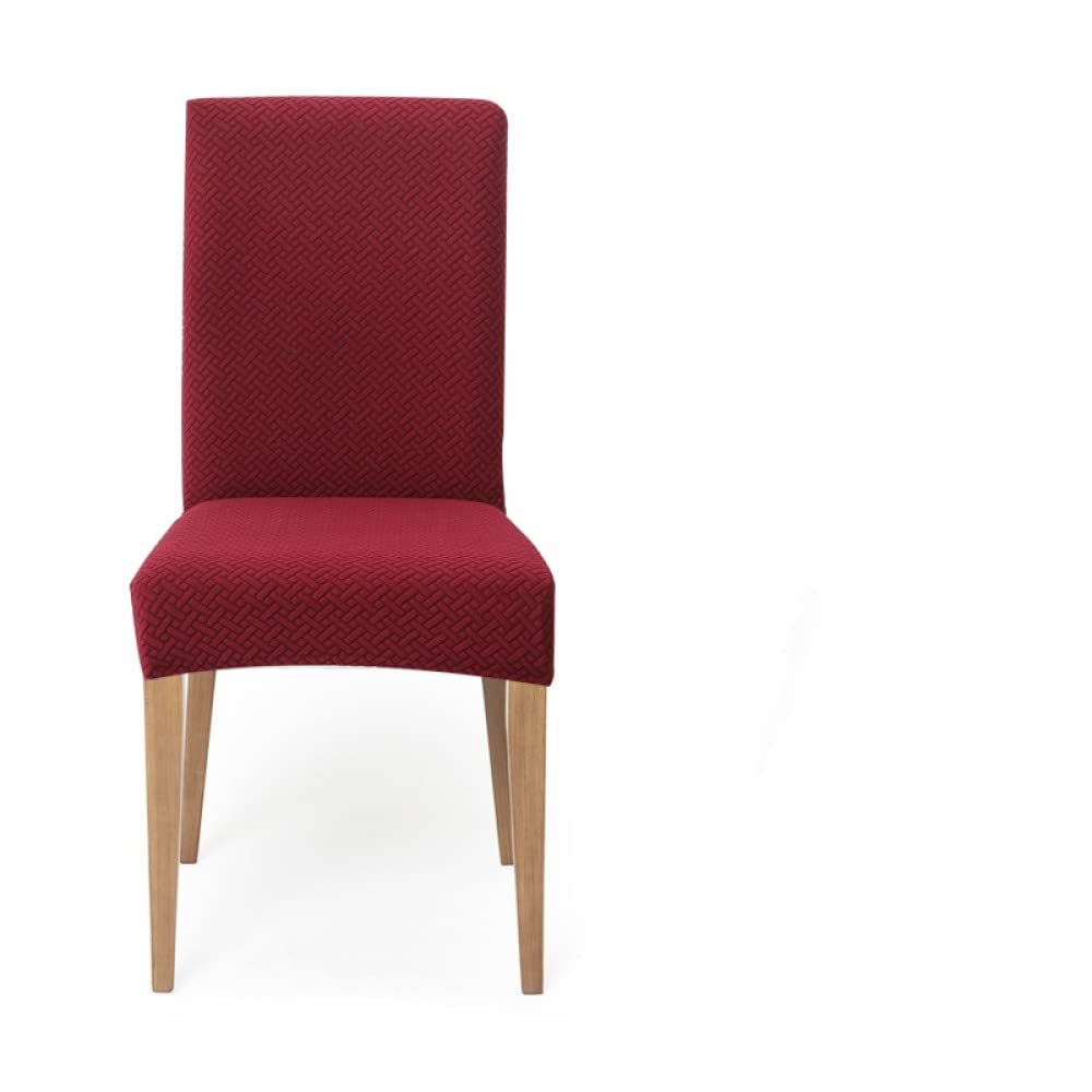 Housse de chaise de salle à manger extensible bordeaux lot de 6 pièces en spandex
