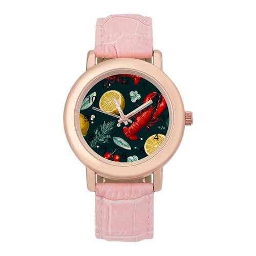 Imagen de Lobster Lemon Reloj de pulsera de cuarzo para mujer