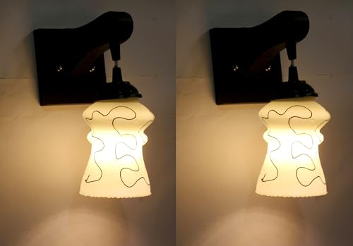 Image of Modern Decorative Designer Wall Light Industries for Living Room, Bedroom, Bedside, and Decorative Lighting Indoor Use, Bulb Not Included (121 Kala, 2)